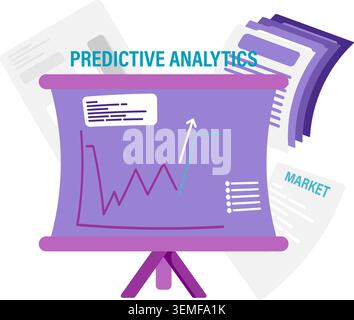 predictive analysis and financial analysis Stock Vector