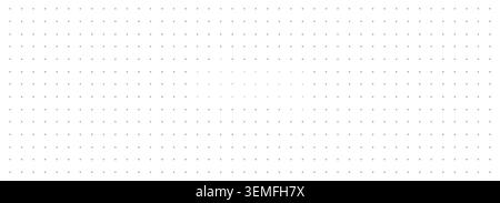 Dot grid wireframe horizontal seamless pattern. Bullet journal notebook, technical drawing design pattern texture. Monochrome dotted texture. Vector illustration Stock Vector