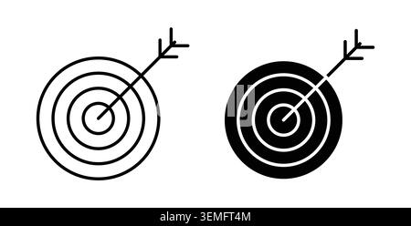 Aim icon Illustration designs pack for Web. Stock Vector