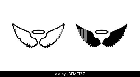 Angel icon Illustration designs pack for Web. Stock Vector