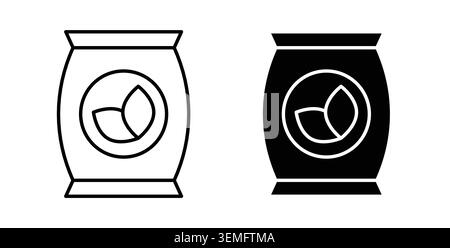 Bag seedling icon Illustration designs pack for Web. Stock Vector