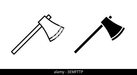 Axe icon Illustration designs pack for Web. Stock Vector