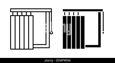 Blinds open icon Illustration designs pack for Web. Stock Vector
