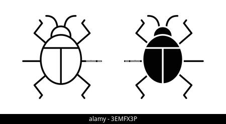 Bugs icon Illustration designs pack for Web. Stock Vector