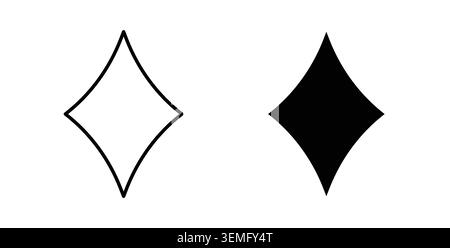 Card-diamond icon Illustration designs pack for Web. Stock Vector