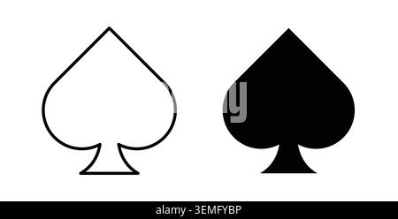 Card-spade icon Illustration designs pack for Web. Stock Vector