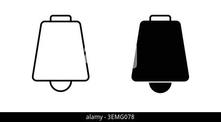 Cowbell icon Illustration designs pack for Web. Stock Vector