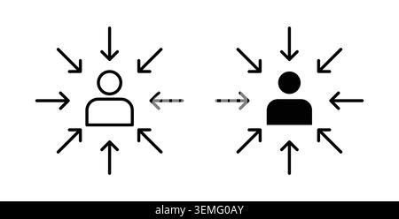 Customer centricity icon Illustration designs pack for Web. Stock Vector