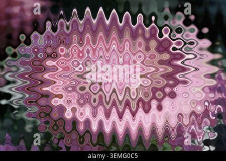 Abstract pastel pink purple fluid marble diamond wave texture from pink hydrangea flower with concentric oval pattern radiating from center for wallpa Stock Photo