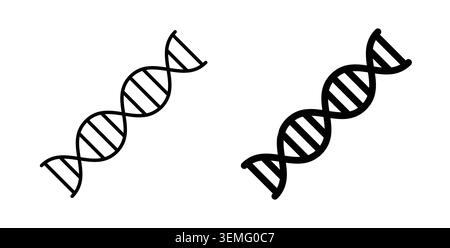 DNA icon Illustration designs pack for Web. Stock Vector