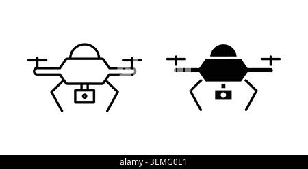Drone icon Illustration designs pack for Web. Stock Vector
