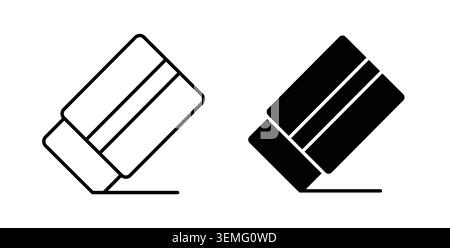 Eraser icon Illustration designs pack for Web. Stock Vector