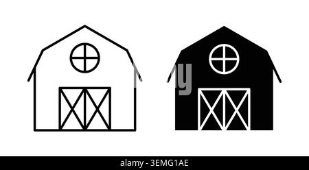 Farm icon Illustration designs pack for Web. Stock Vector