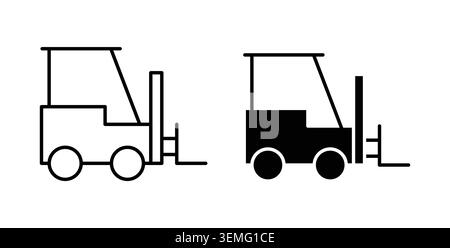 Forklift icon Illustration designs pack for Web. Stock Vector