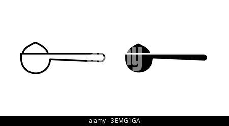 full spoon icon Illustration designs pack for Web. Stock Vector