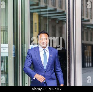 London, UK. 7th June, 2026. BBC London, June 7th 2026.  Zia Yusuf, Home Affairs spokesperson Reform UK leaves BBC HQ Credit: Bridget Catterall/Alamy Live News Stock Photo