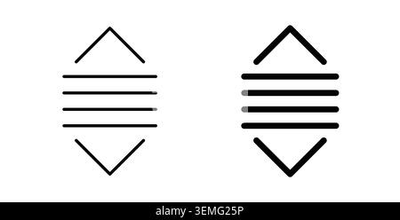 List dropdown icon Illustration designs pack for Web. Stock Vector