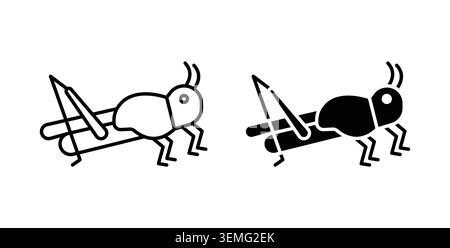 Locust icon Illustration designs pack for Web. Stock Vector