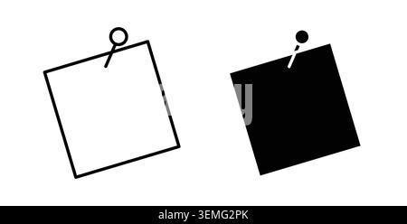Note sticky icon Illustration designs pack for Web. Stock Vector