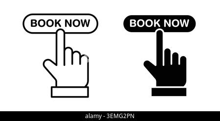 online booking icon Illustration designs pack for Web. Stock Vector