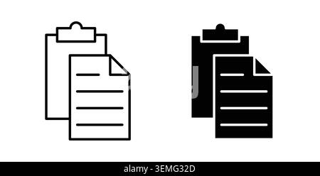 Paste icon Illustration designs pack for Web. Stock Vector