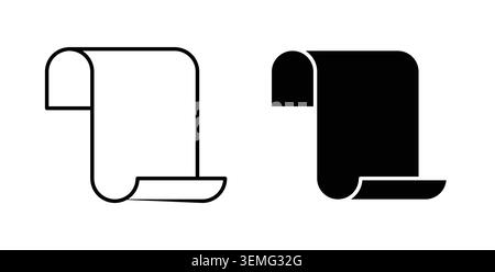 Paper Scroll icon Illustration designs pack for Web. Stock Vector