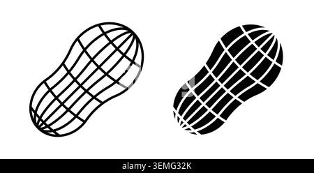 Peanut icon Illustration designs pack for Web. Stock Vector