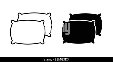 Pillow icon Illustration designs pack for Web. Stock Vector
