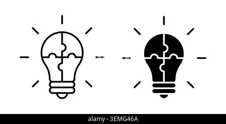 Problem solving icon Illustration designs pack for Web. Stock Vector