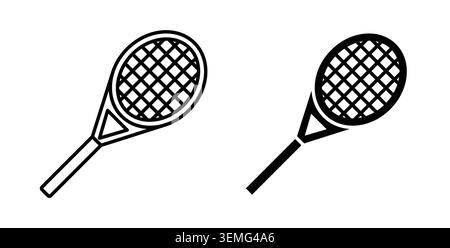 Racquet icon Illustration designs pack for Web. Stock Vector