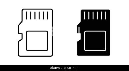 Sd card icon Illustration designs pack for Web. Stock Vector