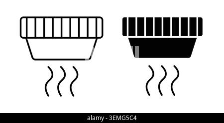 Sensor smoke icon Illustration designs pack for Web. Stock Vector