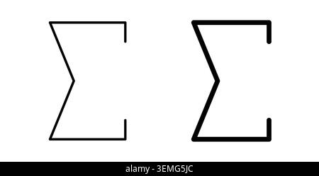 Sigma icon Illustration designs pack for Web. Stock Vector