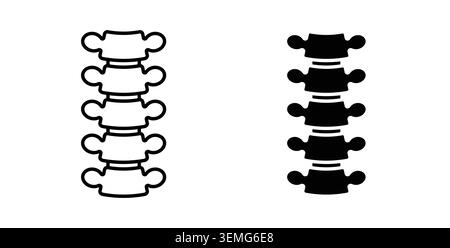 Spine icon Illustration designs pack for Web. Stock Vector