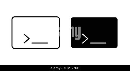 Terminal icon Illustration designs pack for Web. Stock Vector