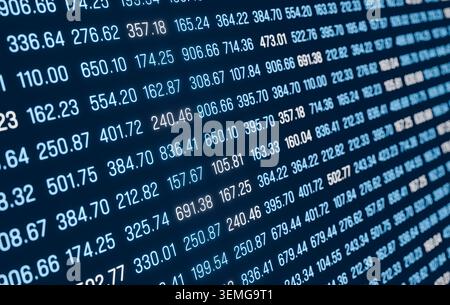 Big data processing, running figures on a screen, deep learning, artifial intelligence. Big data processing, running figures on a screen, deep learnin Stock Photo