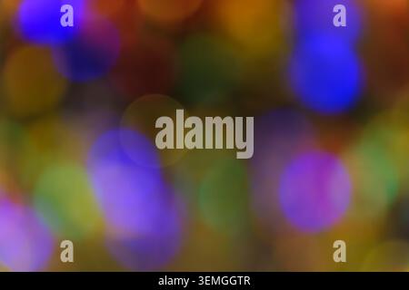 Colorful Abstract Defocused Light Bokeh Background with Vibrant Soft Circles Stock Photo