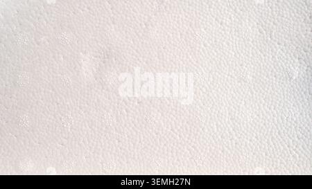 Close up of white styrofoam texture background or expanded polystyrene foam board. Stock Photo