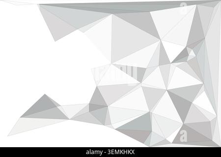 Complex geometric pattern on white background with black dots and lines creating an intricate network, symbolizing connectivity and digital technology Stock Vector