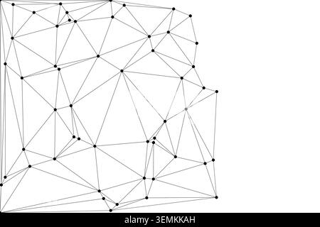 Sophisticated web of connections illustrating neural networks or data processing systems. Clean vector graphics with modern aesthetic. Perfect for edu Stock Vector