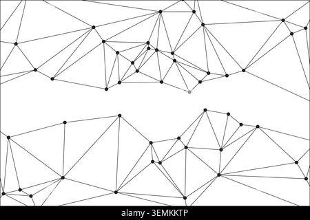 Abstract low poly background with geometric shapes and interconnected nodes, creating a visually engaging pattern ideal for technology concepts and di Stock Vector