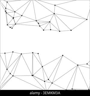 Abstract polygonal pattern reflecting modern technology and data transmission. Clean linear design with triangular segments. Professional background f Stock Vector