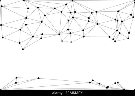 Geometric abstract background, interconnected nodes, digital network, digital connection, abstract pattern, network graph, data science, technology co Stock Vector