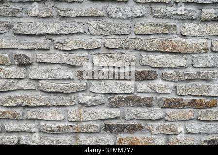 Grey grunge banner. Abstract stone background. The texture of the stone wall. close-up. Light gray rock background Stock Photo
