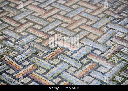 Ancient Roman mosaic floor, Diocletian's Palace, Spilt, Croatia Stock Photo
