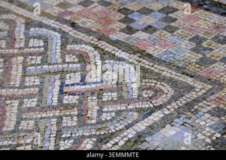 Ancient Roman mosaic floor, Diocletian's Palace, Spilt, Croatia Stock Photo