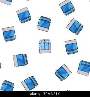 pattern modern washing machine cartoon vector Stock Vector