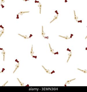 pattern old wild west pistol cartoon vector Stock Vector