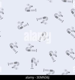 seamless pattern odor waste drain trap cartoon vector Stock Vector