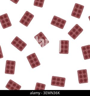 pattern kitchen ice cube tray cartoon vector Stock Vector